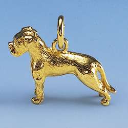 Anhänger Hund Boxer mit unkupierter Rute in Gold oder Silber
