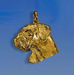 Schmuck Boxer Hund in Silber und Gold