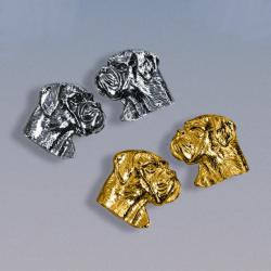 Ohrstecker Hundekopf Boxer in Silber oder Gold 