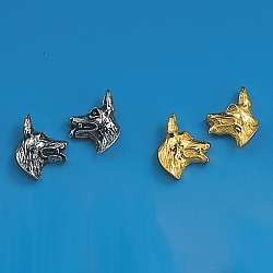 Hunde Ohrringe in Silber und Gold