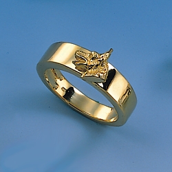 Ring mit Schäferhund-Kopf 