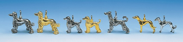 Schmuck Anhänger Windhunde in Silber und Gold 