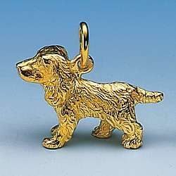 Anhänger Spaniel in Silber oder Gold