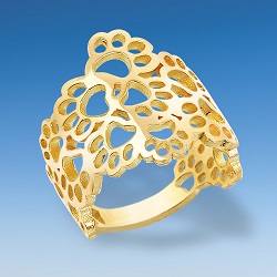 Designer Ring mit Katznpfötchen in Gold und Silber im Tierschmuck onlineshop