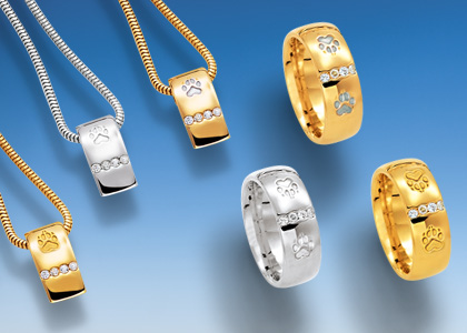 Aparte Ringe und Anhänger in neuem Design Neue Ringe mit Hundepfötchen